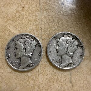 1938 and 1942 D Dimes